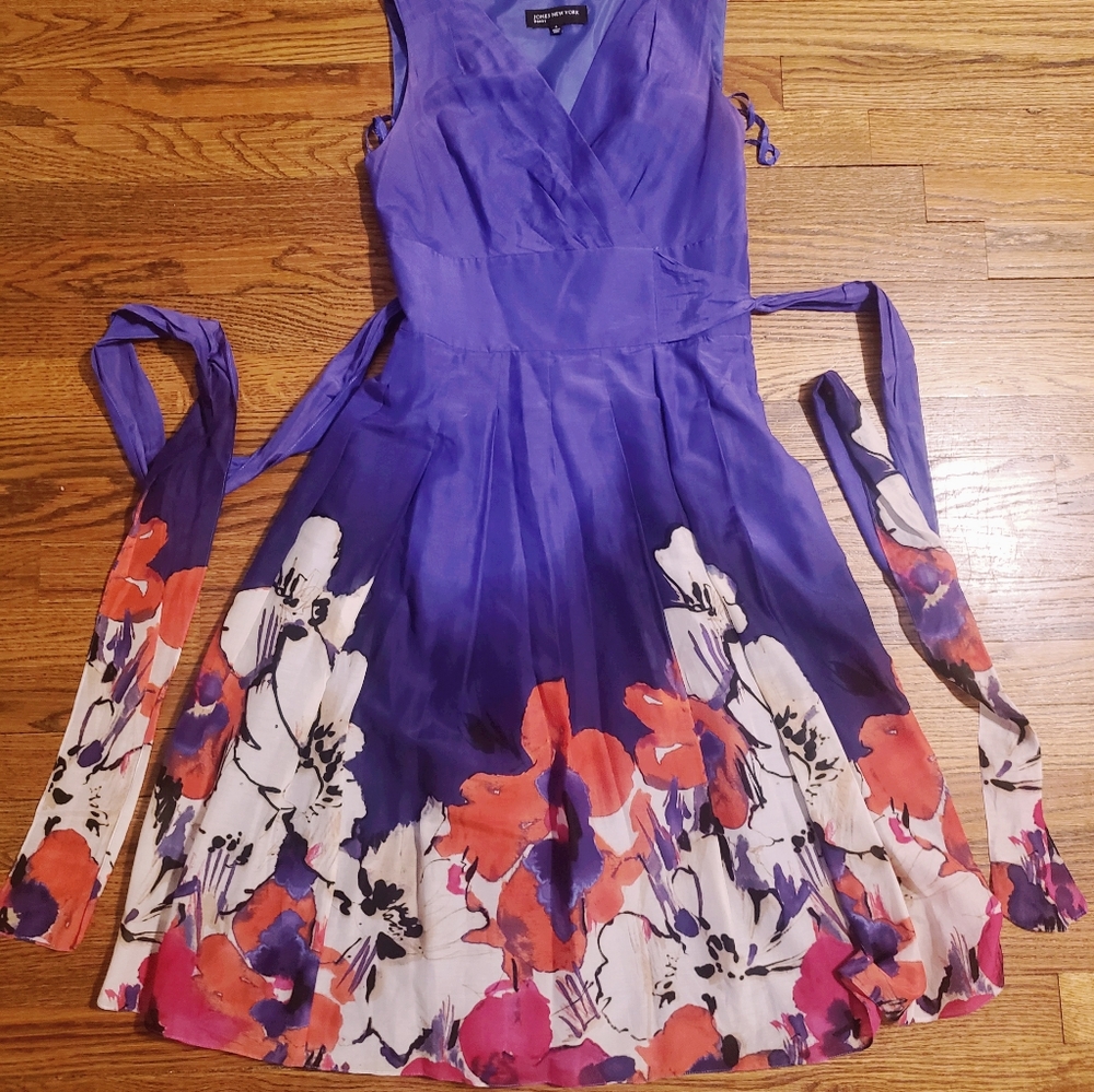Purple floral dress